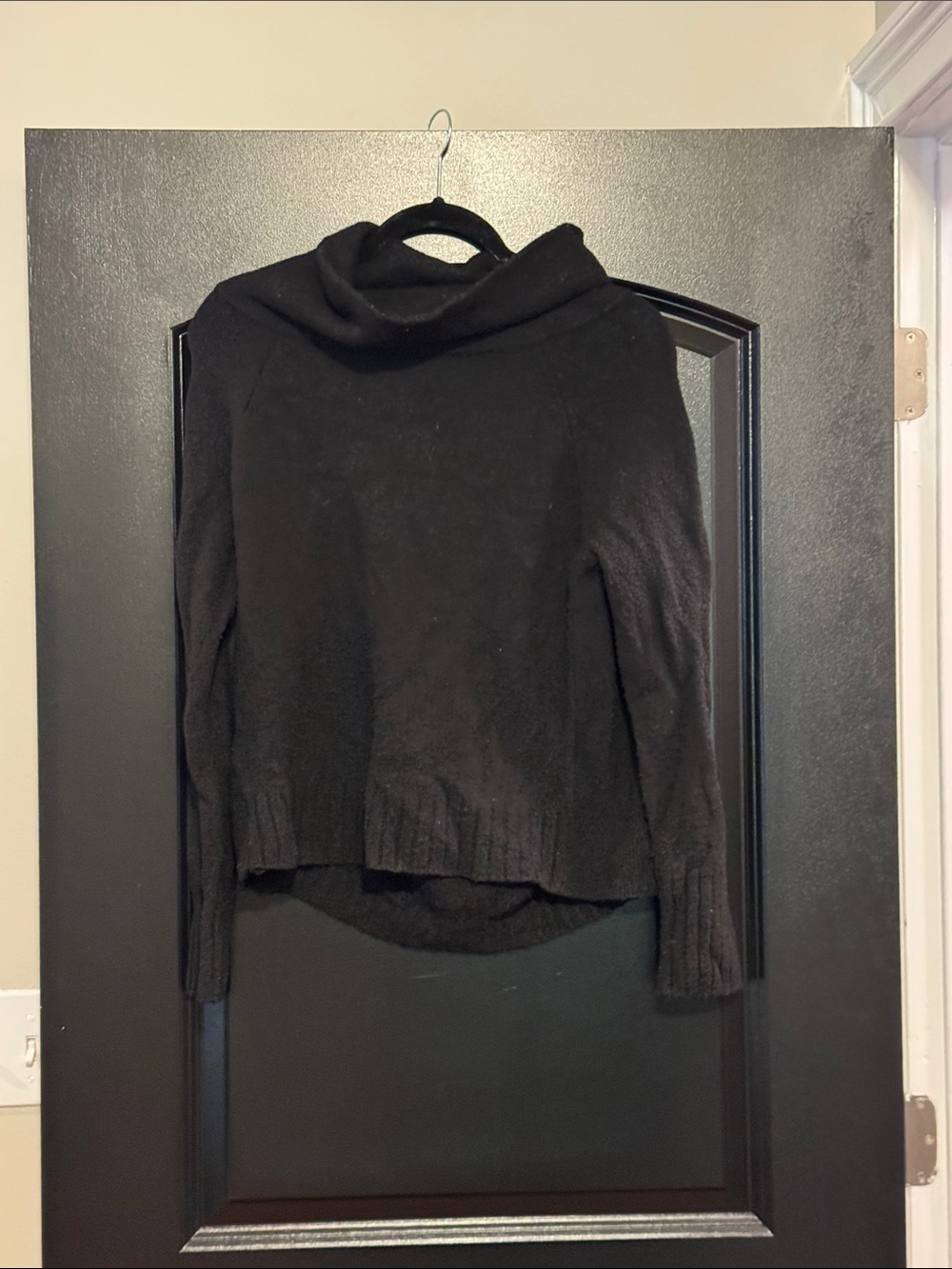 Aqua Black Cowl Neck Sweater